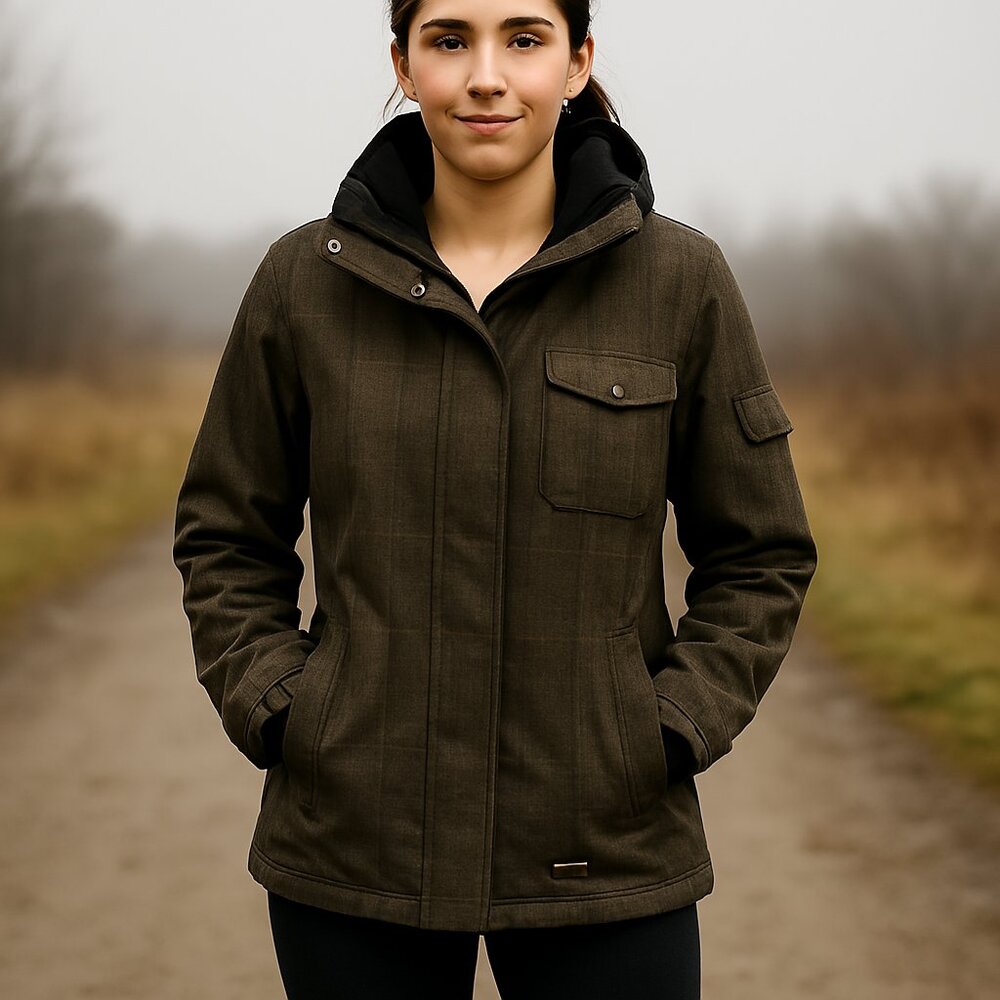 Misty Mountain Womens Technical Performance Hood waterproof breathable Jacket- L